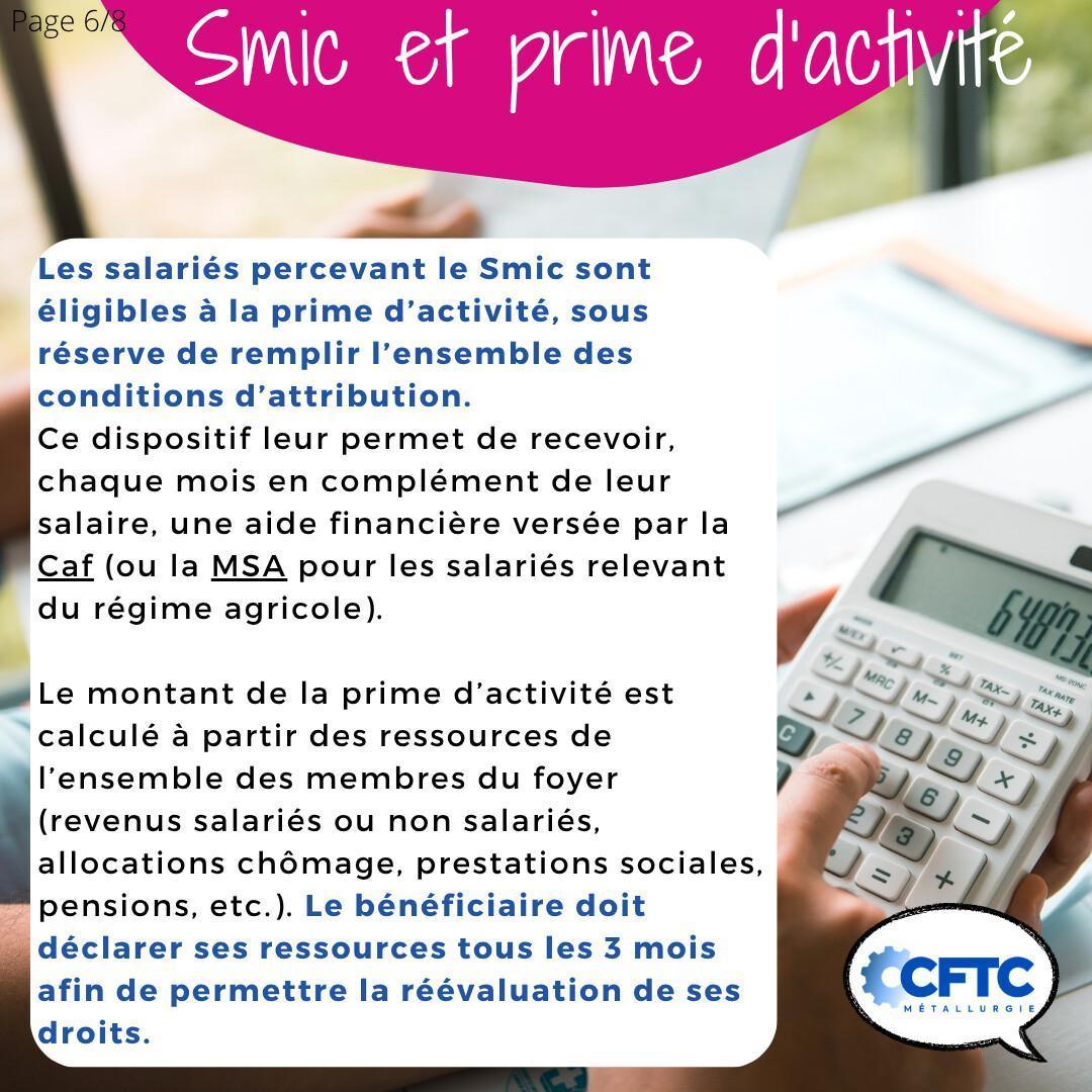 Le SMIC (salaire minimum de croissance)