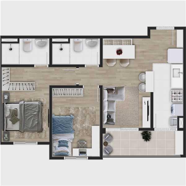 Apartamento em Hortolandia - MAXY Franceschini-Hortolandia Apartamento em Hortolandia - MAXY Franceschini-Hortolandia