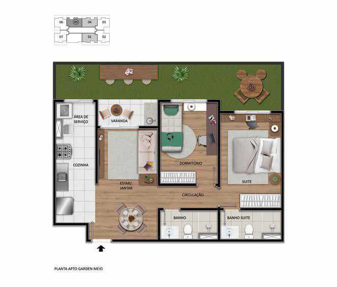 Apartamento em hortolandia - Inside residencial - Hortolandia