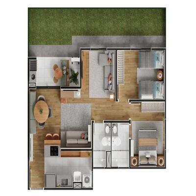  Apartamento 3 Dormitorios em Campinas -HM Maxi - Investe Imovel