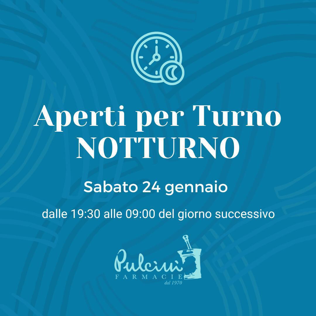 Aperti per turno notturno Aperti per turno notturno