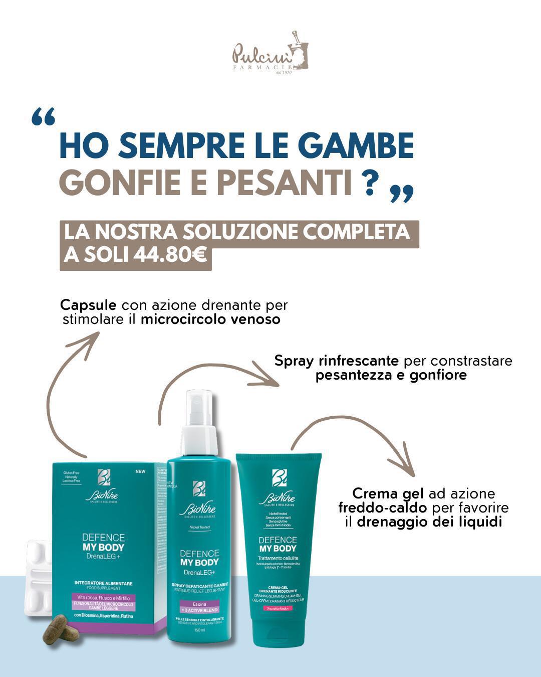 🦵🏼Gambe gonfie e pesanti ? Prova Bionike