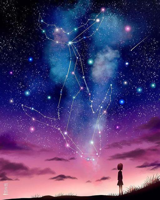 Reposted from @art_by_doi She tip toed into the nebula to collect the remnant of the stars that went supernova and she is going to use them to form a new galaxy today.