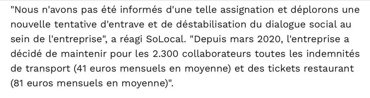 Capital juin 2021 - Télétravail - FO Solocal assigne Solocal devant le tribunal