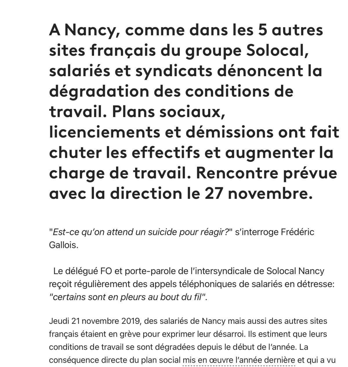 France 3 - Grève contre la dégradation des conditions de travail