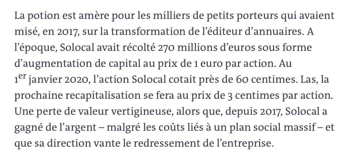 Le Monde juillet 2020 - Les actionnaires valident le plan de sauvetage