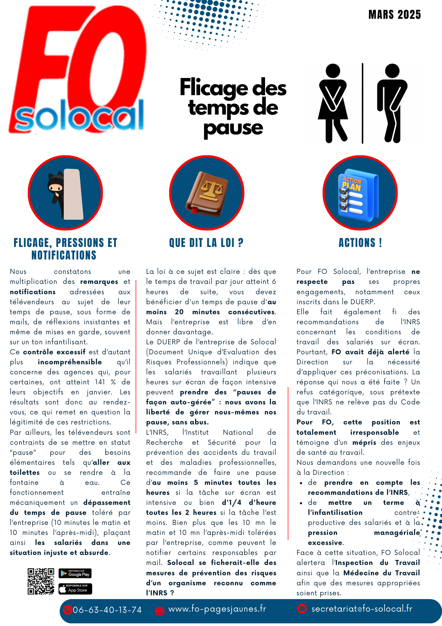 Comm FO Solocal pauses mars 2025