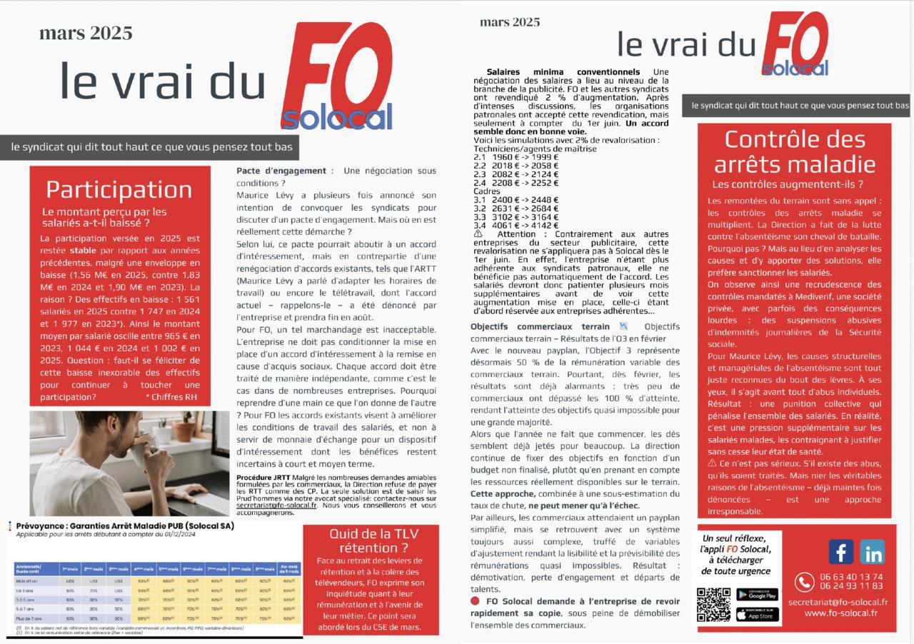 Le vrai du FO mars 2025 