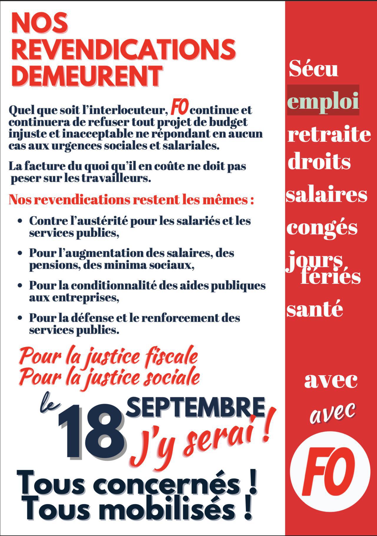 Le 18 septembre, je suis en grève