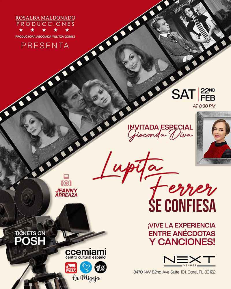 Lupita Ferrer se Confiesa: Una Noche de Anécdotas, Canciones y Recuerdos Inolvidables en Miami Lupita Ferrer se Confiesa: Una Noche de Anécdotas, Canciones y Recuerdos Inolvidables en Miami