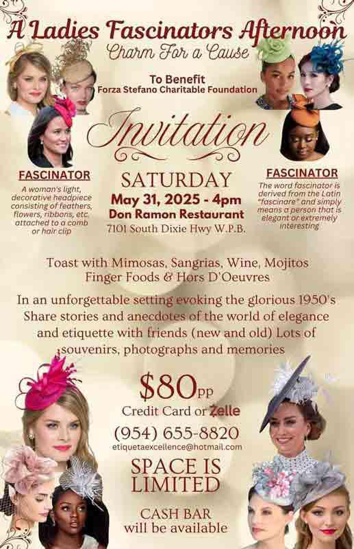 “Fascinators Afternoon” a beneficio de jóvenes con cáncer