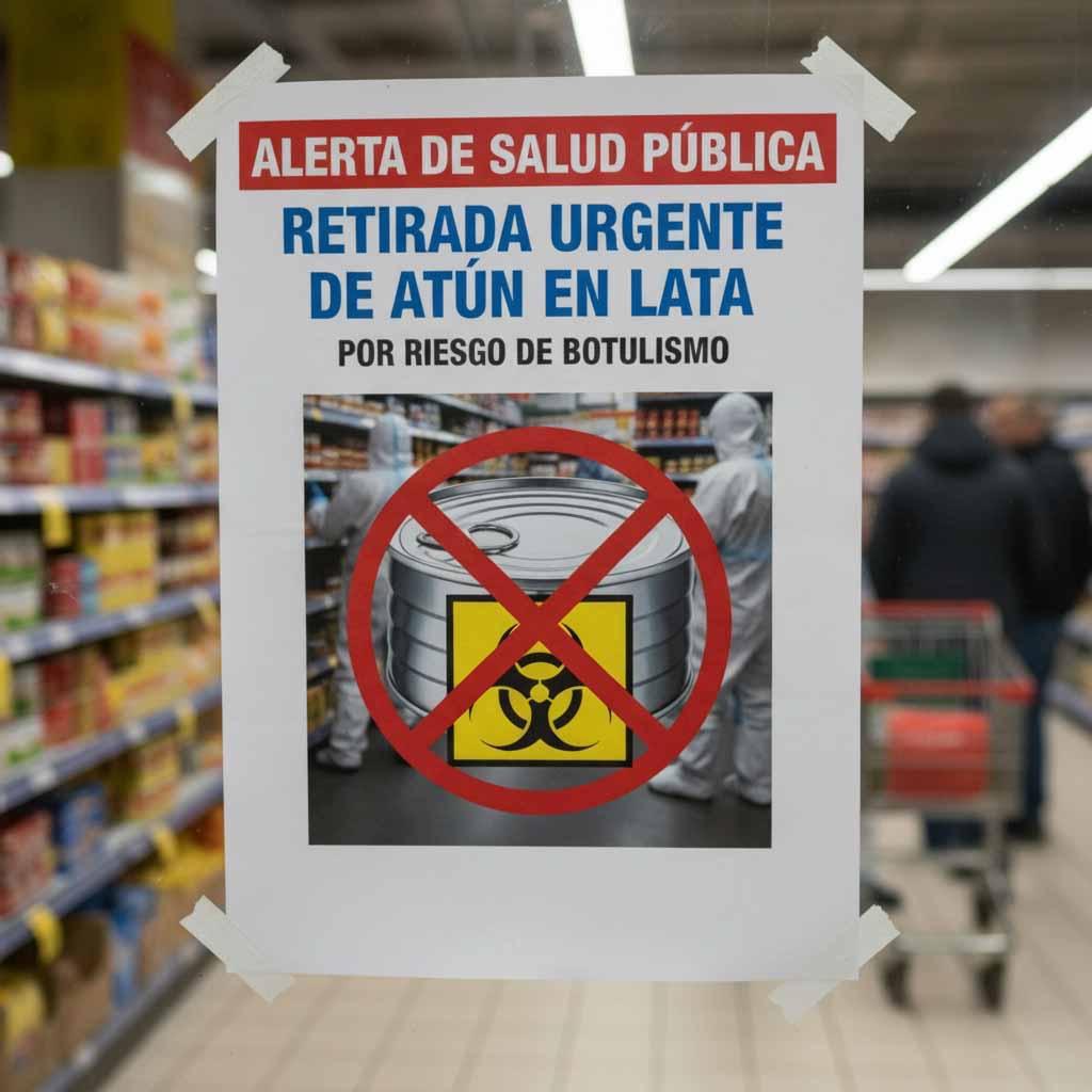 Alerta de Salud Pública: Retirada urgente de atún en lata por riesgo de botulismo Alerta de Salud Pública: Retirada urgente de atún en lata por riesgo de botulismo