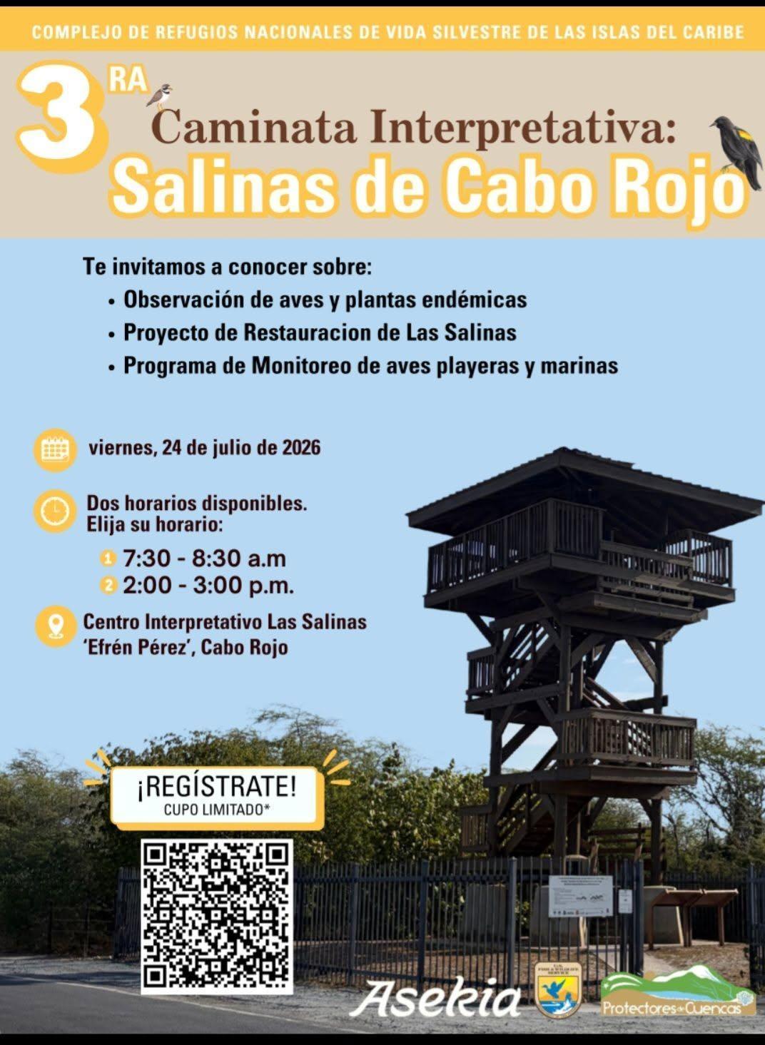 Caminata interpretativa en las Salinas de Cabo Rojo, PR