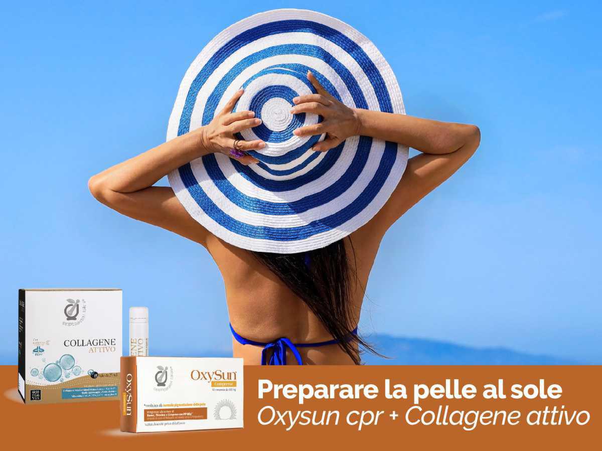 Preparare la pelle al sole: Oxysun + Collagene Preparare la pelle al sole: Oxysun + Collagene