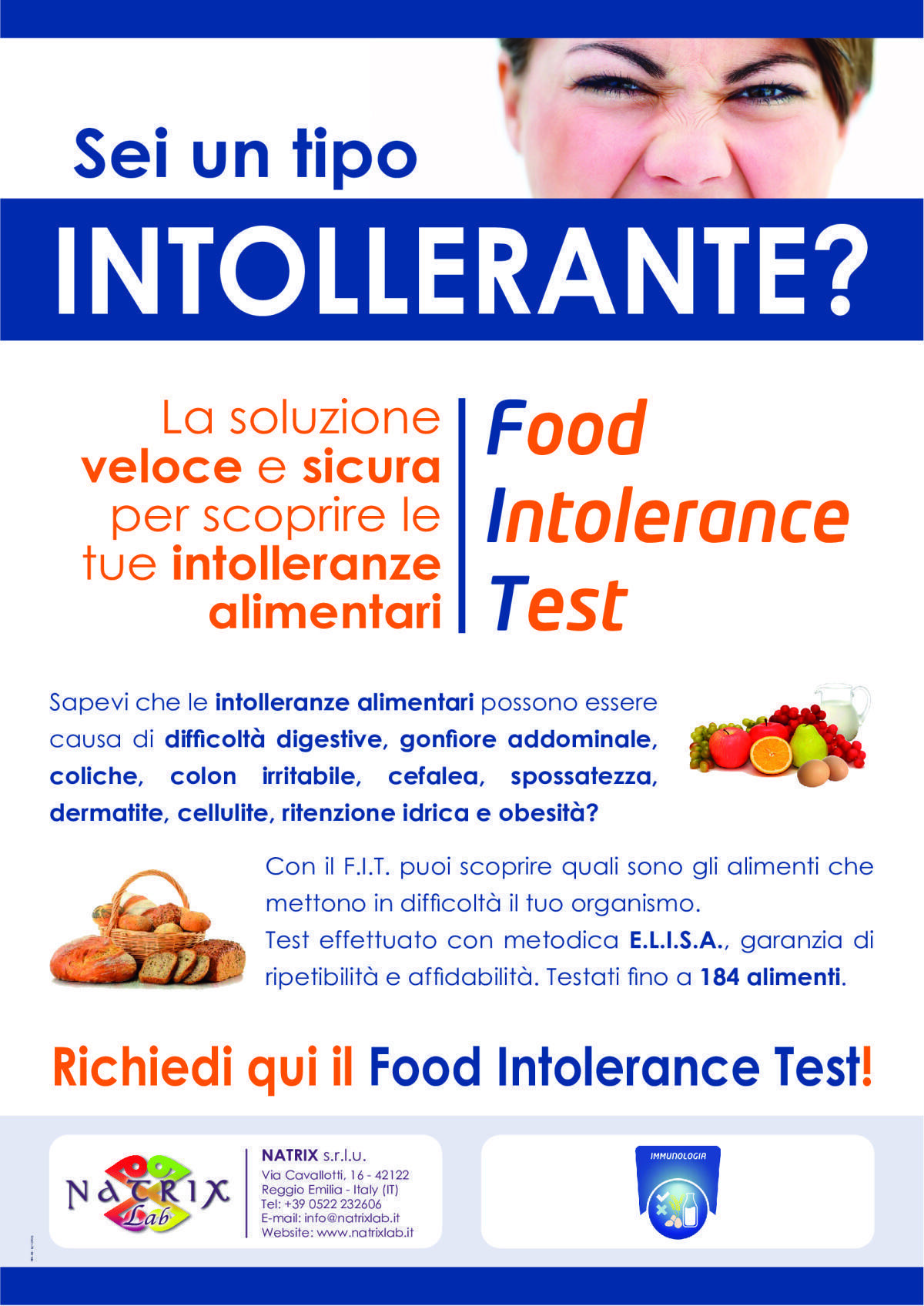 Test Intolleranze Alimentari | NatrixLab