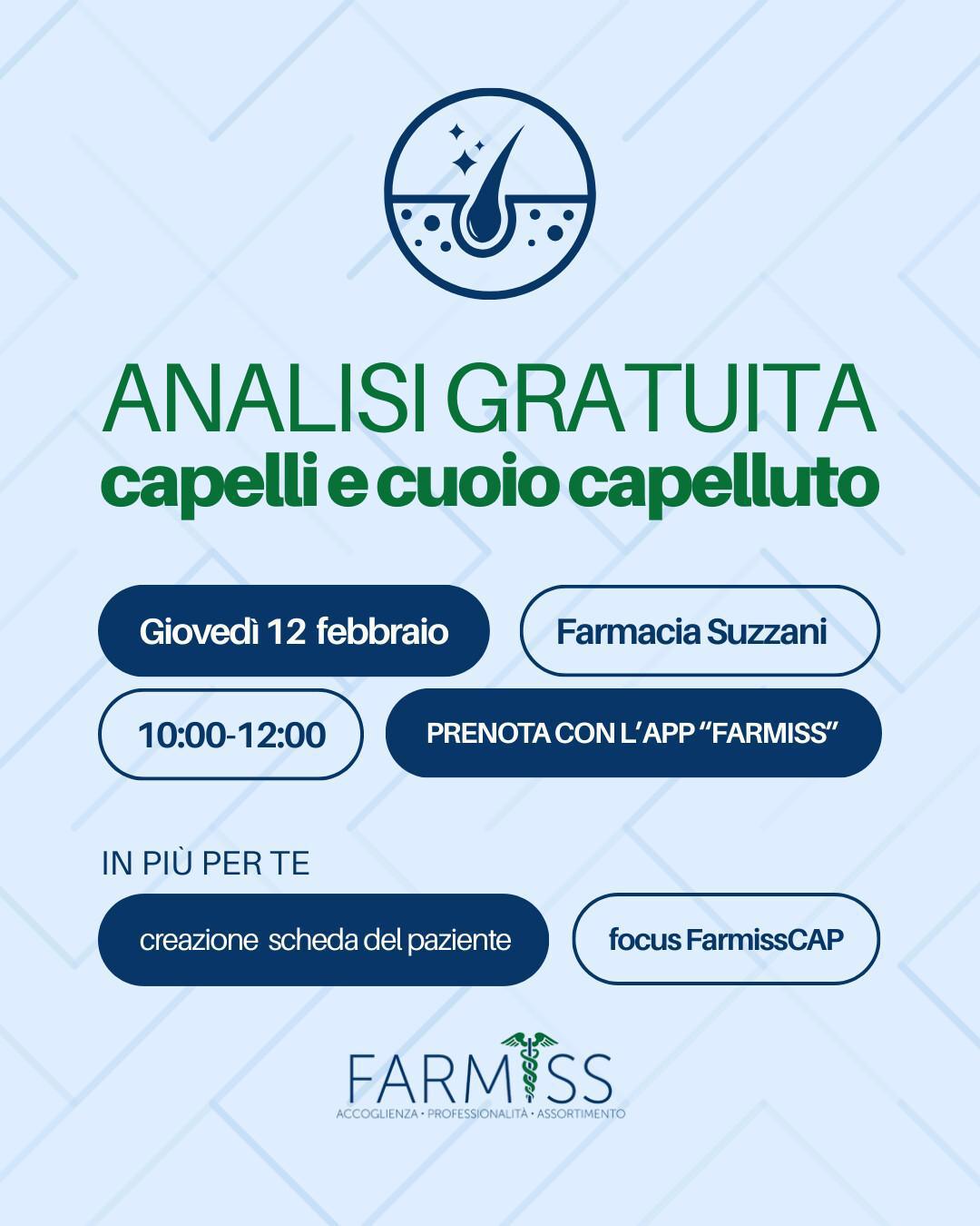 Check Up Capelli Gratuito - Farmacia Suzzani