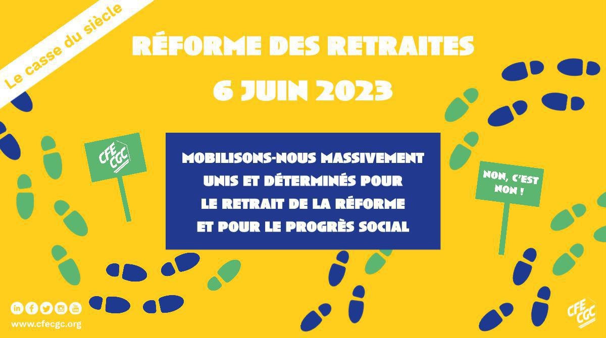 Réforme des retraites : mobilisation du 6 juin Réforme des retraites : mobilisation du 6 juin