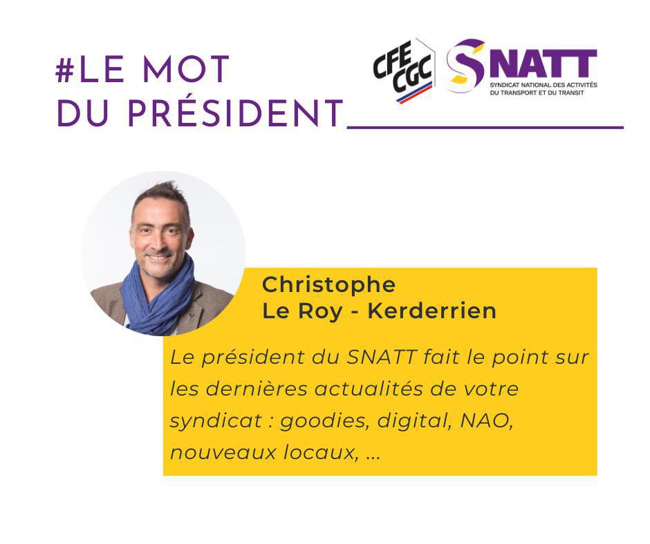 Le mot du président Le mot du président