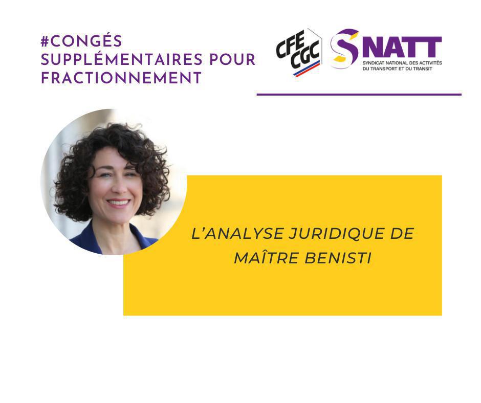 Analyse juridique #2 : Congés supplémentaires pour fractionnement Analyse juridique #2 : Congés supplémentaires pour fractionnement