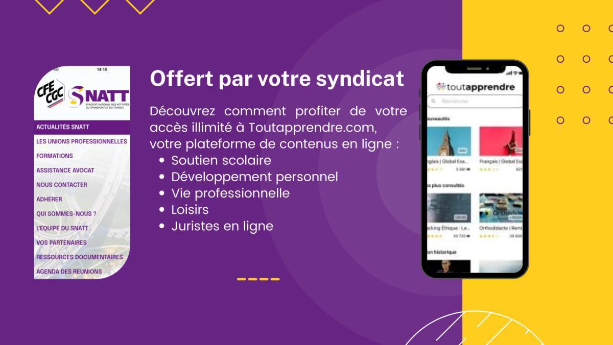Tout apprendre avec le SNATT ! Tout apprendre avec le SNATT !