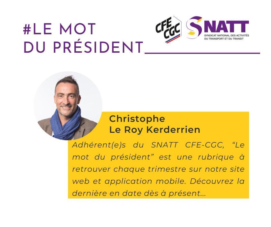 Le mot du président Le mot du président
