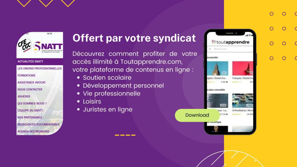 Toutapprendre : une ressource précieuse pour toute la famille, offerte par le SNATT CFE-CGC Toutapprendre : une ressource précieuse pour toute la famille, offerte par le SNATT CFE-CGC