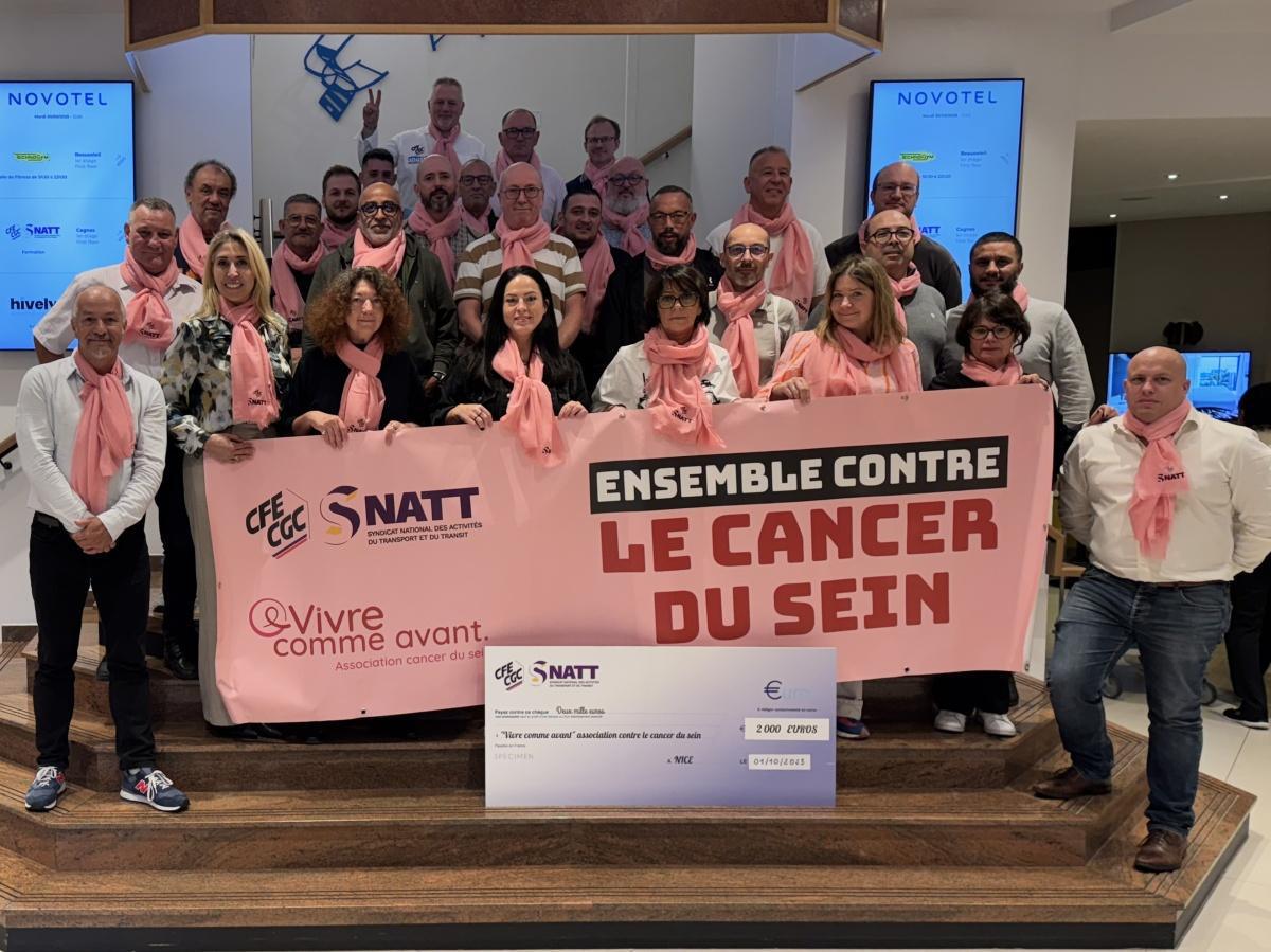 Octobre Rose : le SNATT CFE-CGC poursuit son engagement contre le cancer du sein Octobre Rose : le SNATT CFE-CGC poursuit son engagement contre le cancer du sein