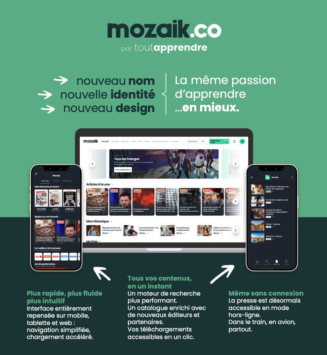 Mozaik est enfin en ligne : profitez de votre plateforme d’apprentissage