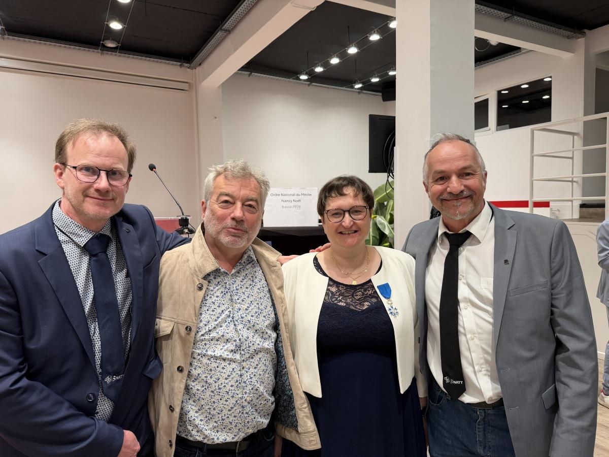 Le SNATT aux côtés de Nancy Noël lors de la remise de l’Ordre national du Mérite