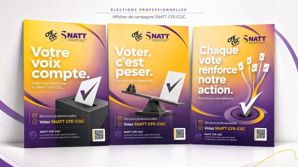 Élections professionnelles : trois affiches à votre disposition Élections professionnelles : trois affiches à votre disposition