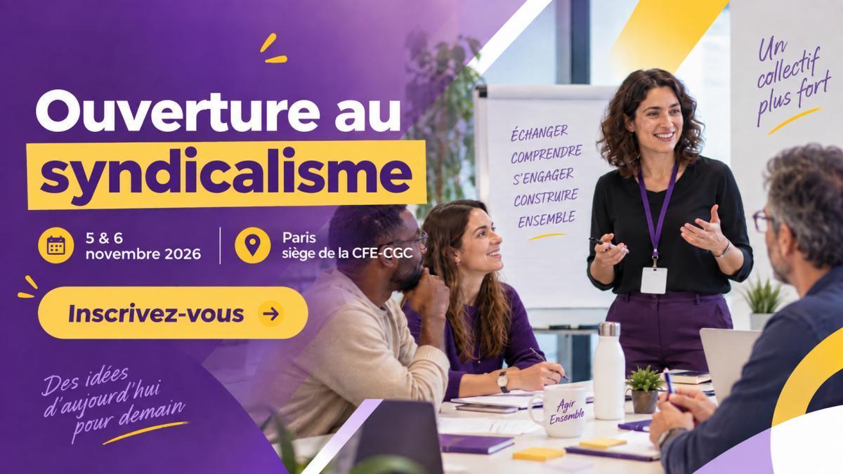 Formation « Ouverture au syndicalisme » (5 et 6 novembre) : inscrivez-vous Formation « Ouverture au syndicalisme » (5 et 6 novembre) : inscrivez-vous