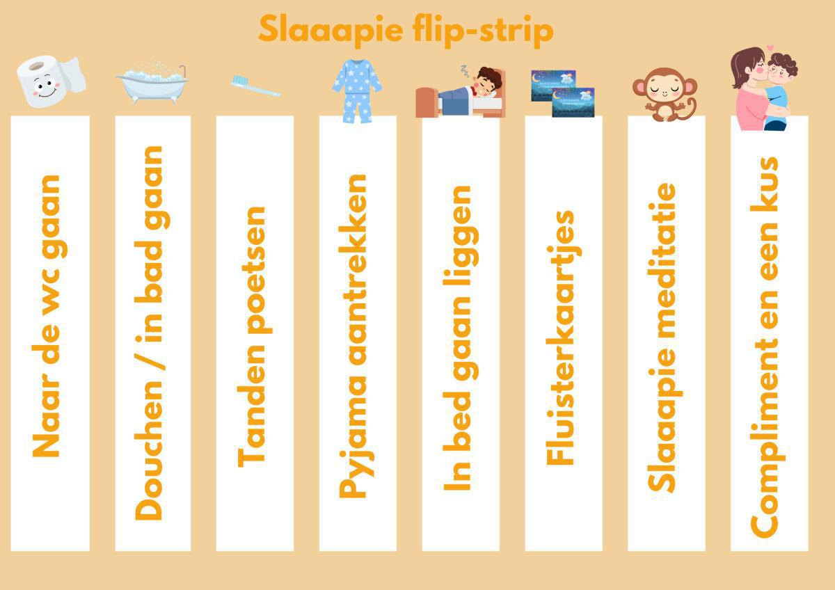 🐒 Slaaapie flip-strip - slaapritueel 🐒 Slaaapie flip-strip - slaapritueel