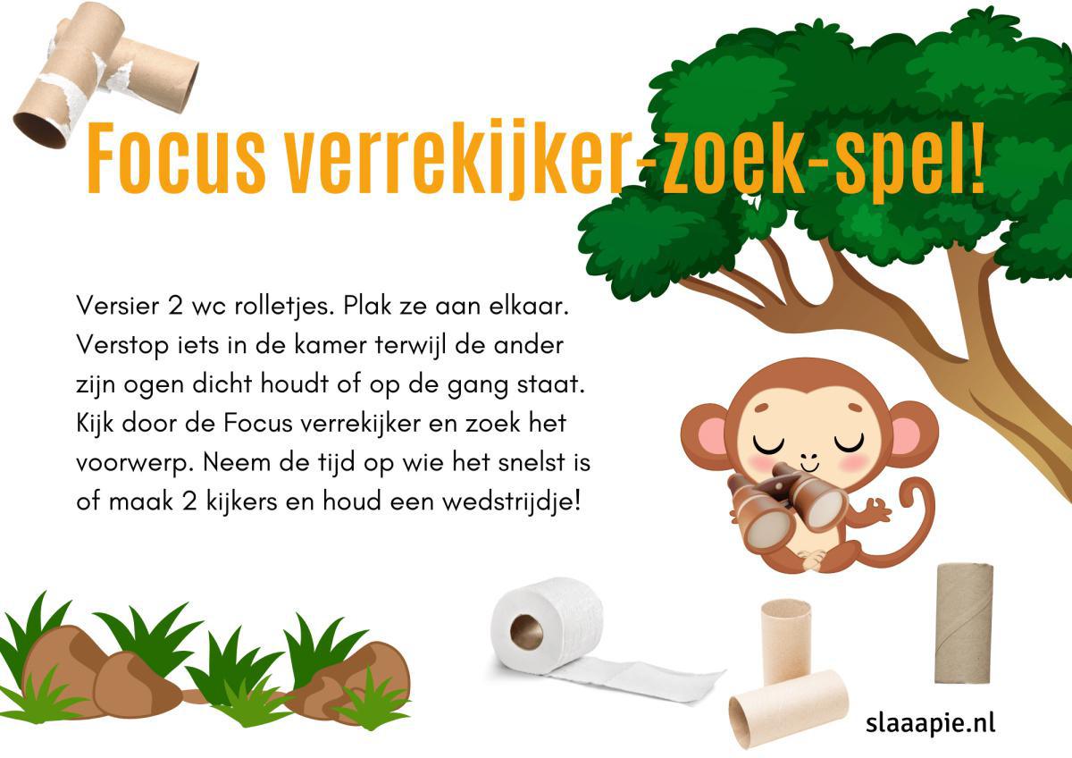 Focus verrekijker-zoek-spel