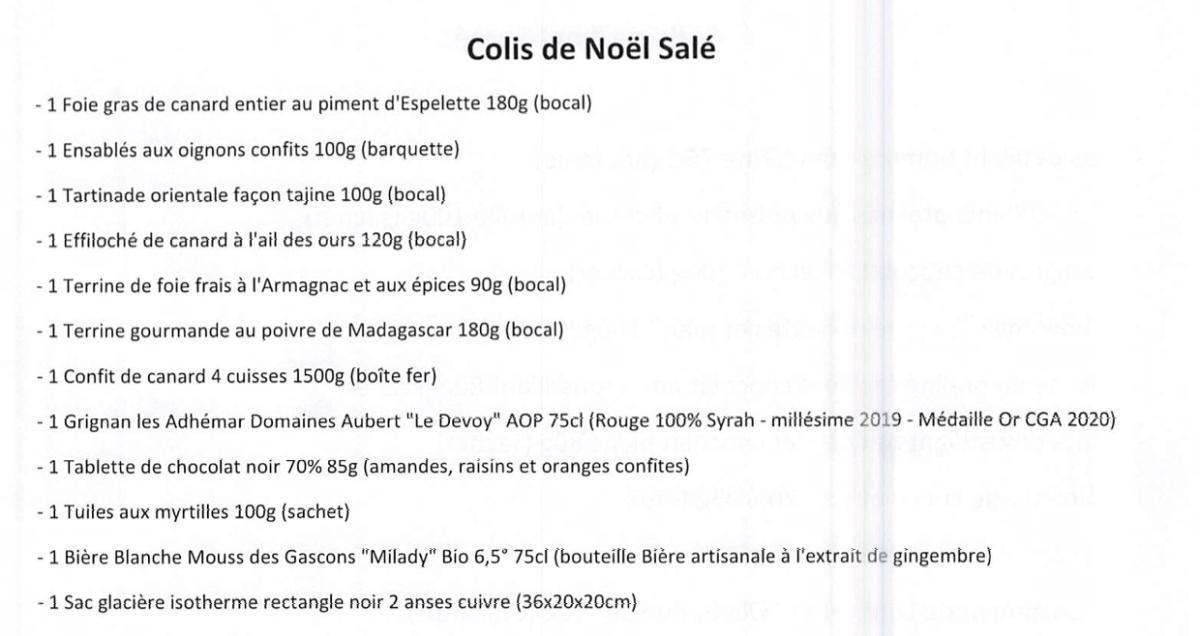 MELOX CSE : Choix du colis de Noël 2025