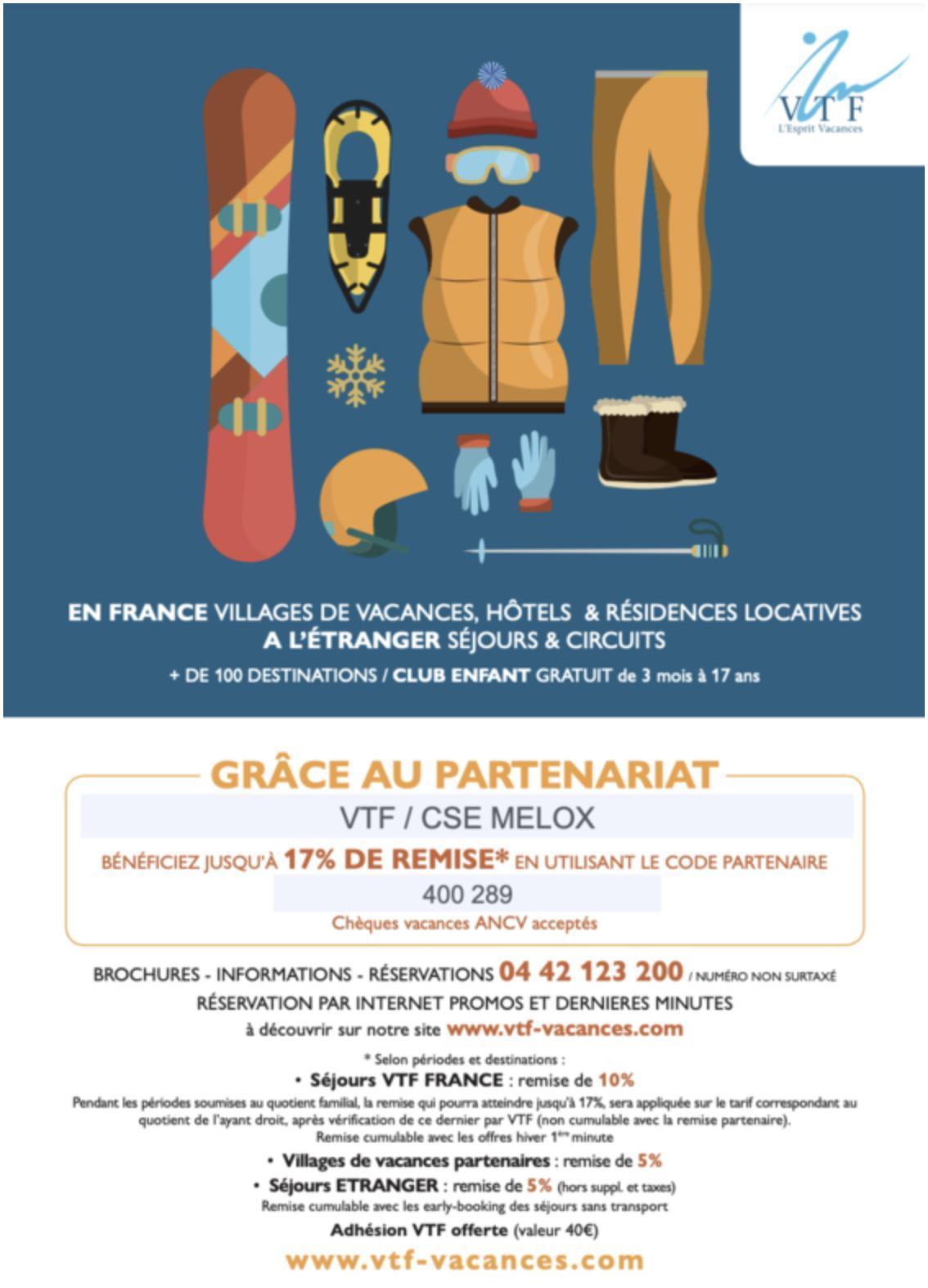 MELOX : Partenariats VTF jusqu'à -17% MELOX : Partenariats VTF jusqu'à -17%