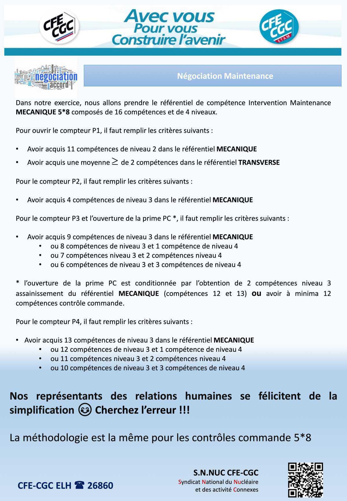 LA HAGUE : Négociation maintenance R2