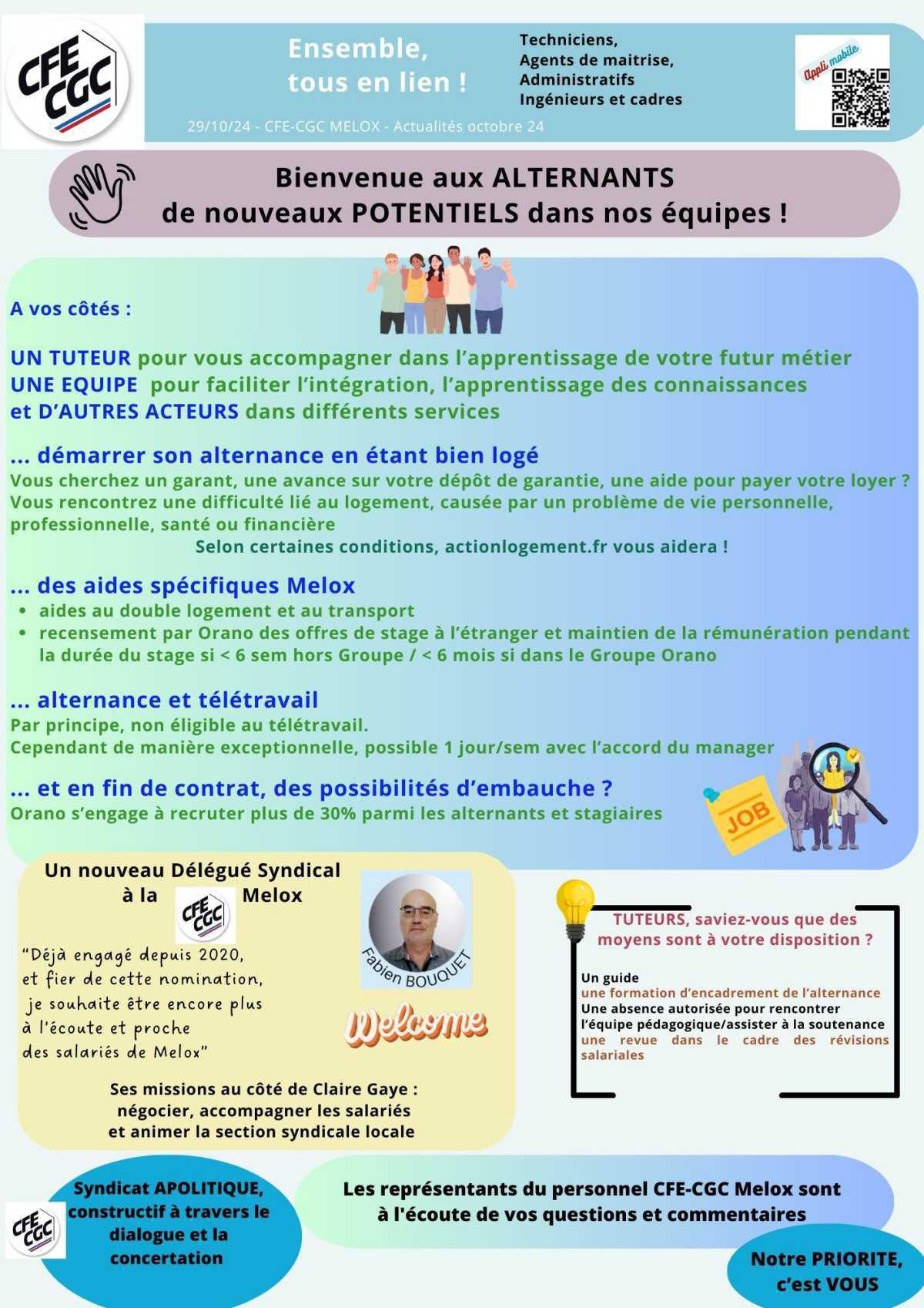 MELOX : Actualités octobre 2024
