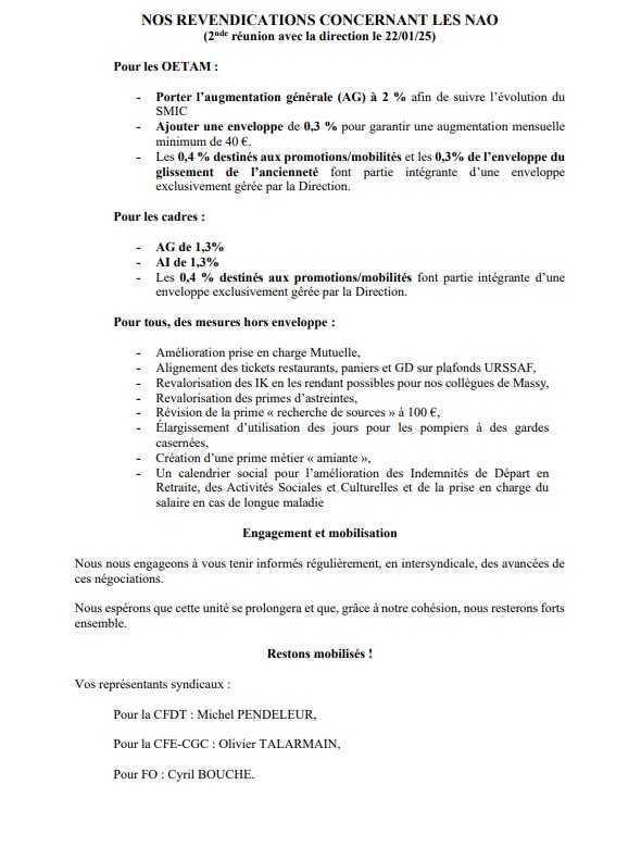 ODS : NAO 2eme Réunion 22/01/2025