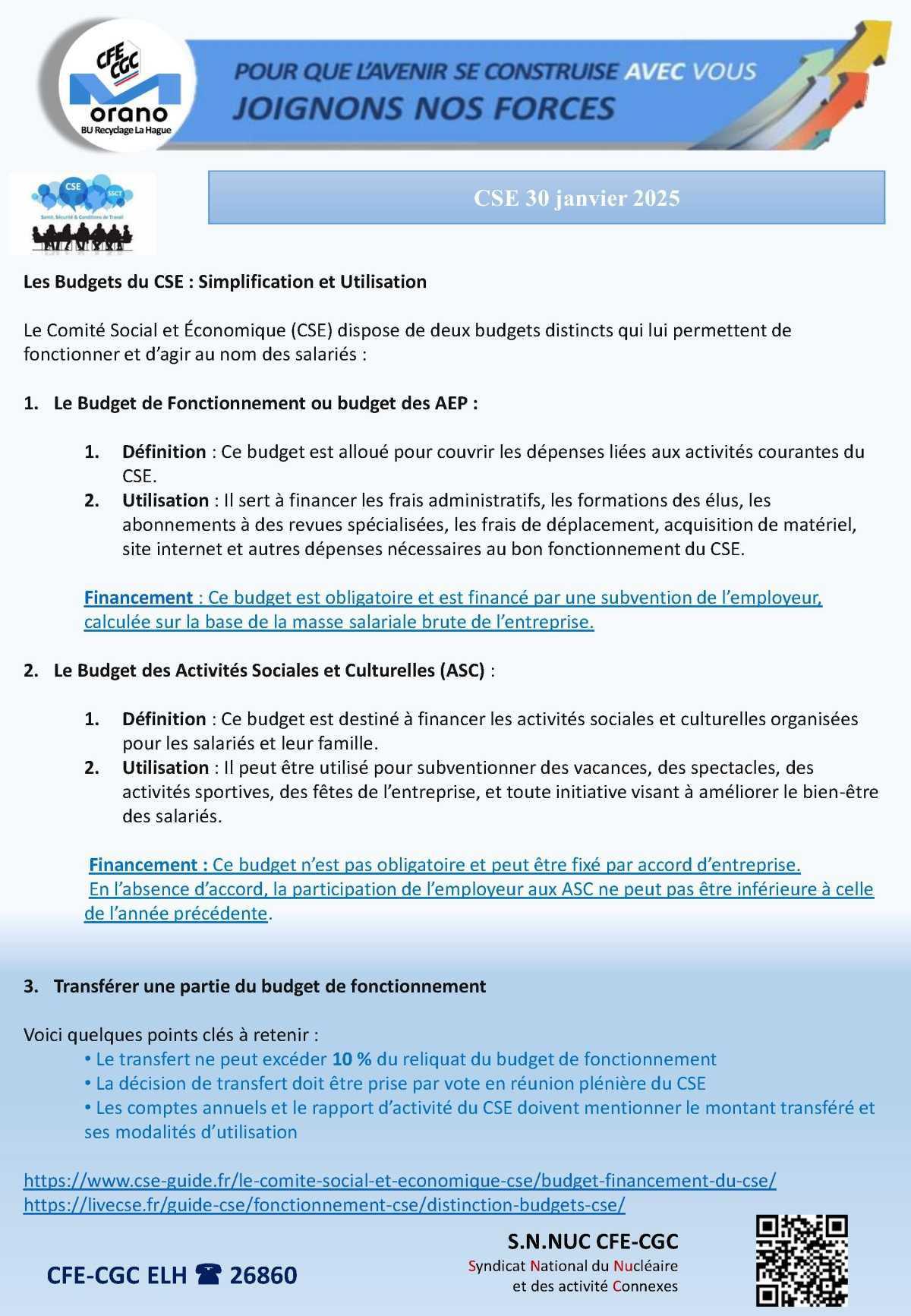 LA HAGUE : CSE 30 JANVIER 2025