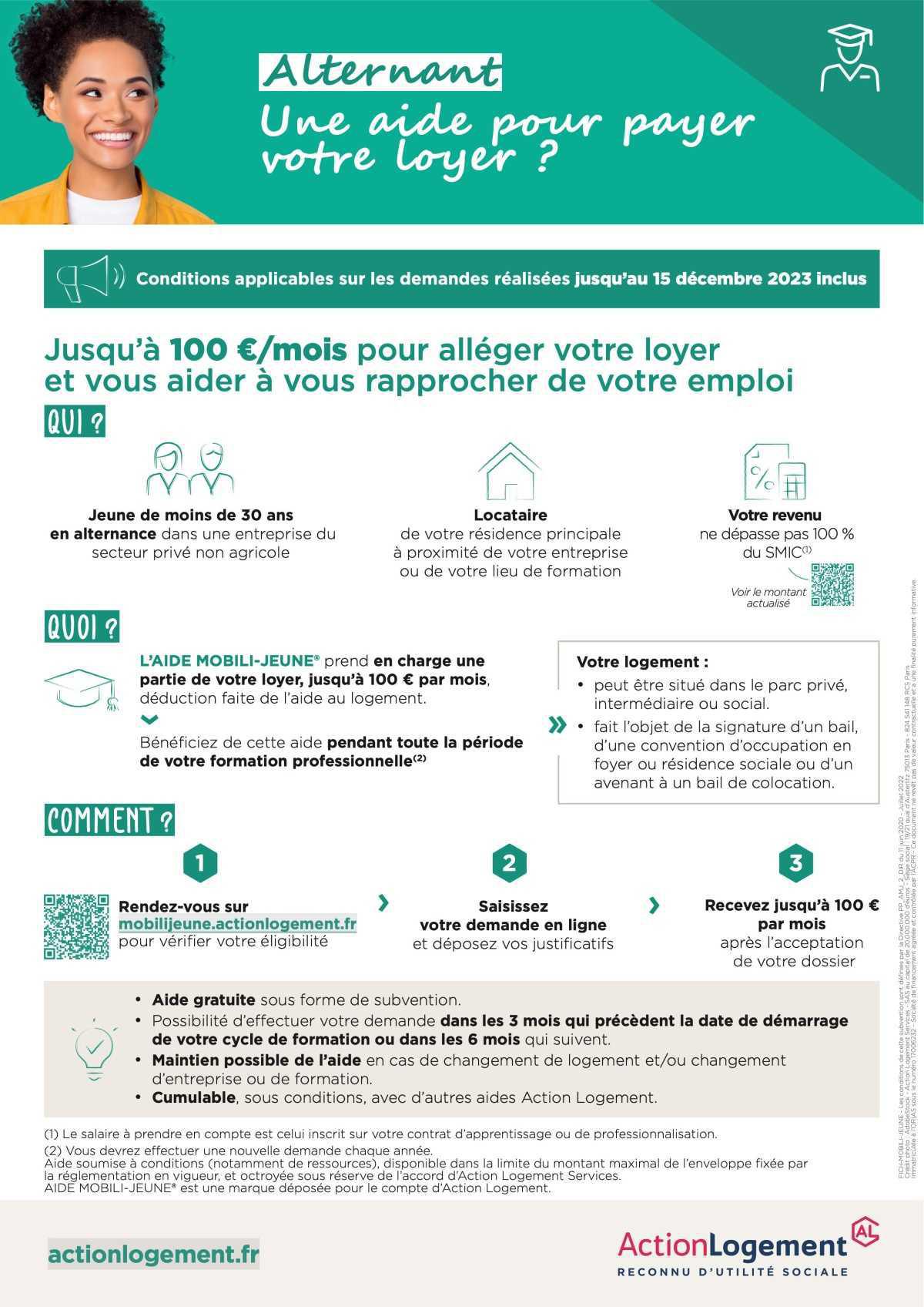 MELOX : Action Logement, une aide pour payer vos loyers, Mobili-Jeune, démarrer dans la vie active...