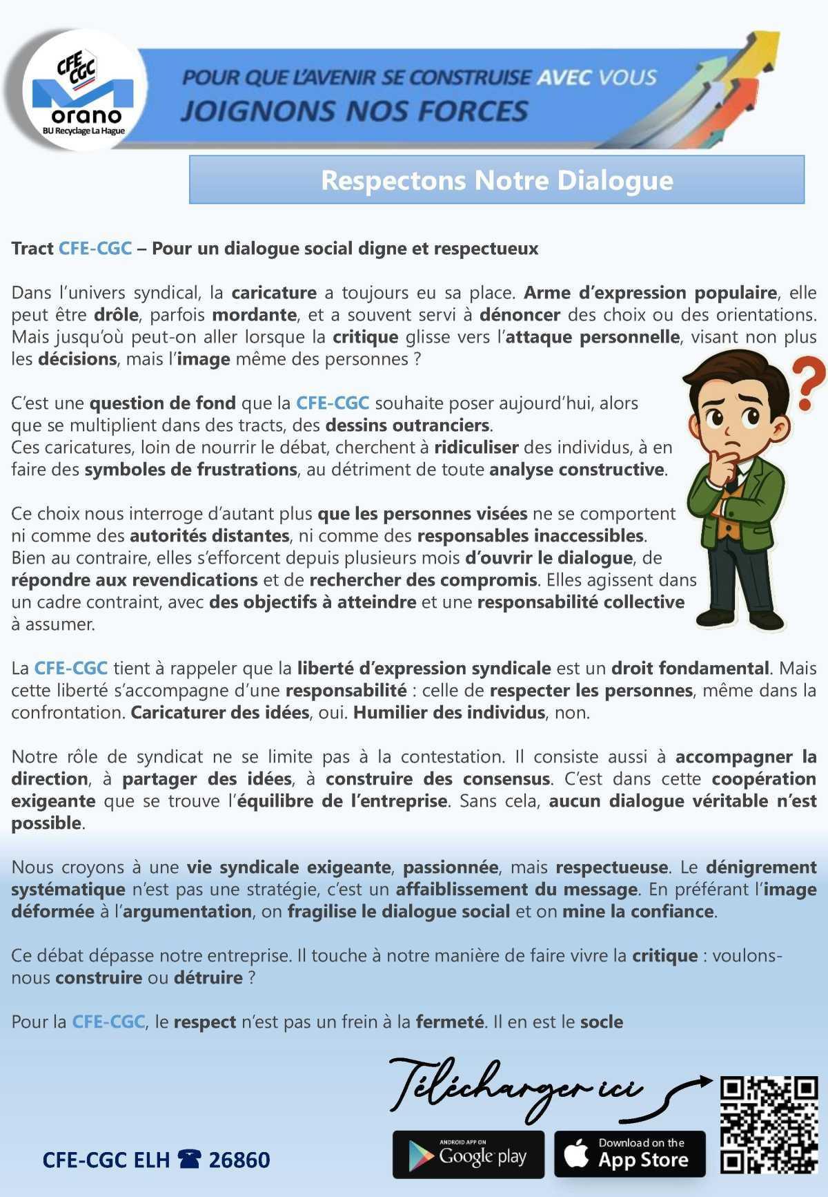 LA HAGUE : Respectons notre dialogue