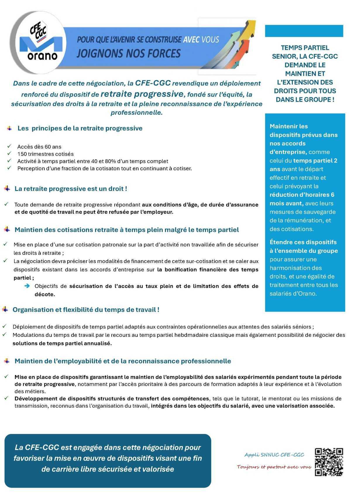 Orano : Négociation "salariés expérimentés"- les revendications portées par la CFE-CGC