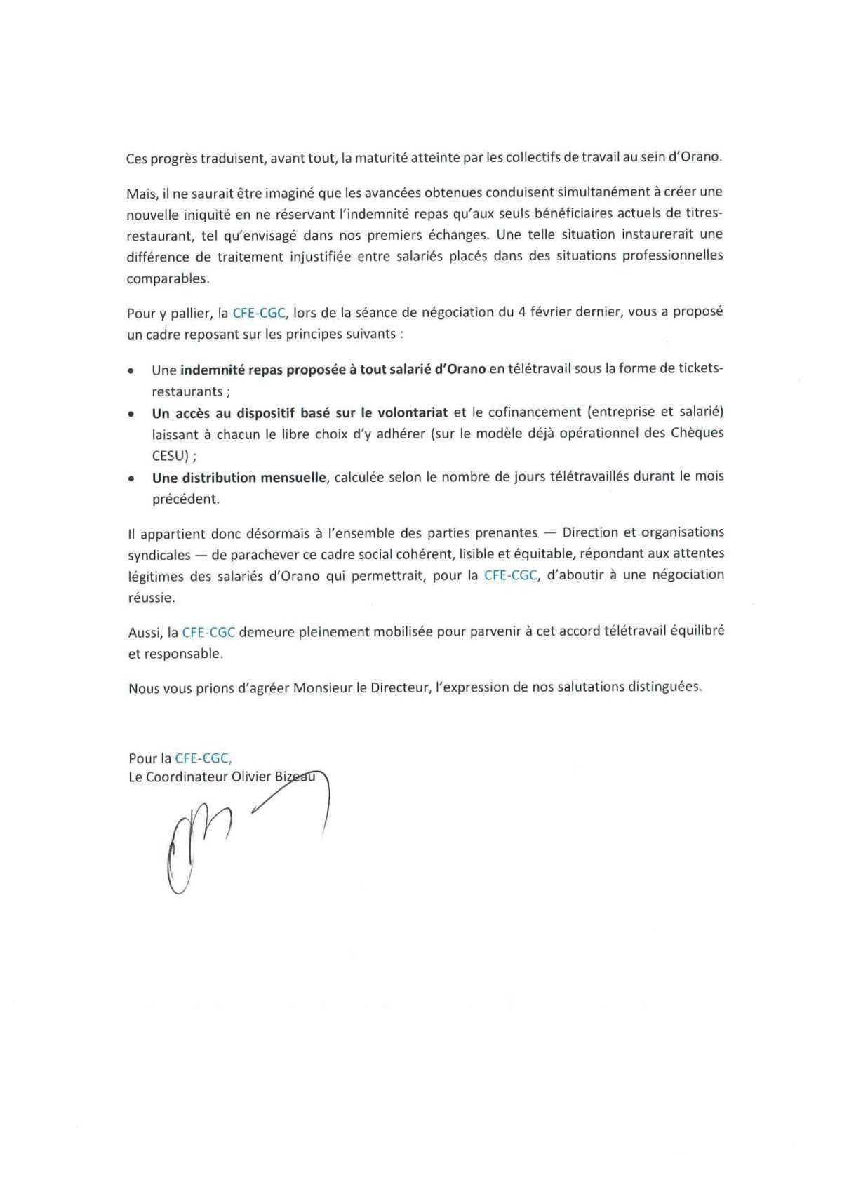 Orano : La CFE-CGC revendique la mise en place d’une indemnité repas pour l’ensemble des salariés d’Orano en télétravail