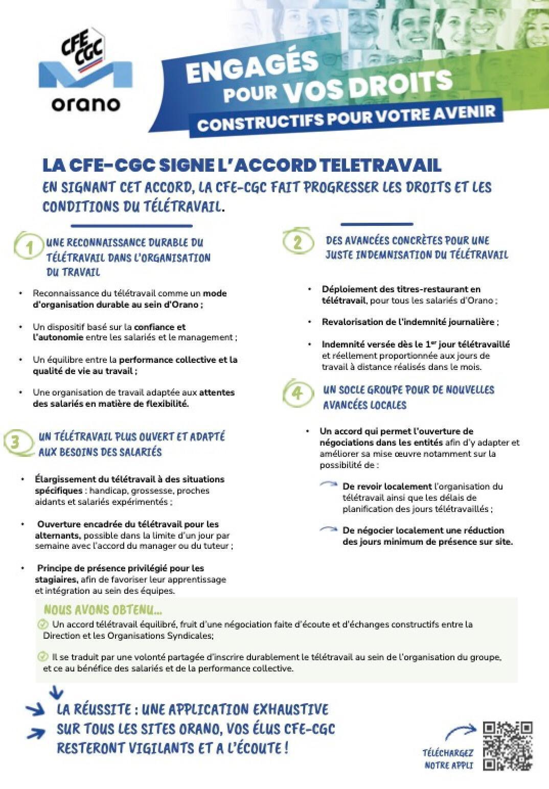 Orano : La CFE-CGC signe l'accord TELETRAVAIL
