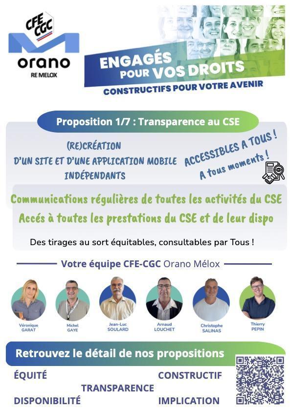 MELOX : 🗳️ Elections CSE MELOX 2026 : les propositions CFE-CGC