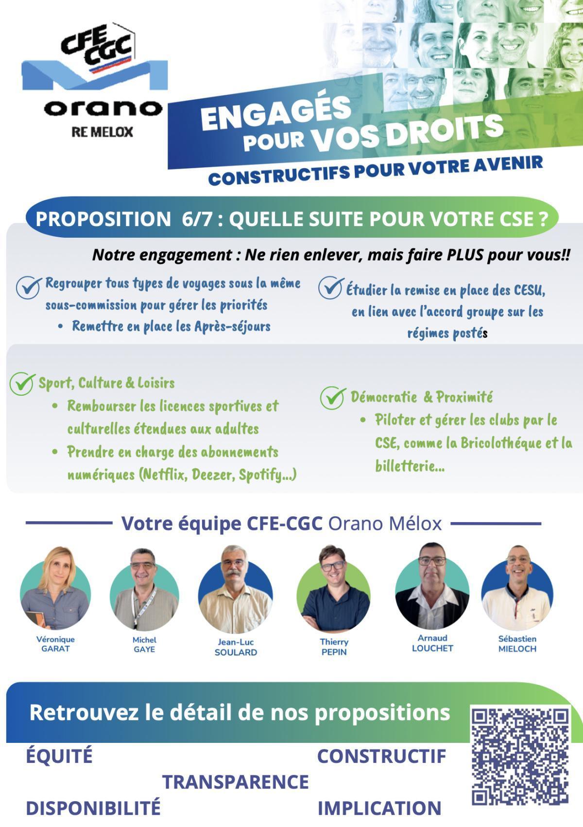 MELOX : 🗳️ Elections CSE MELOX 2026 : Récapitulatif des propositions CFE-CGC