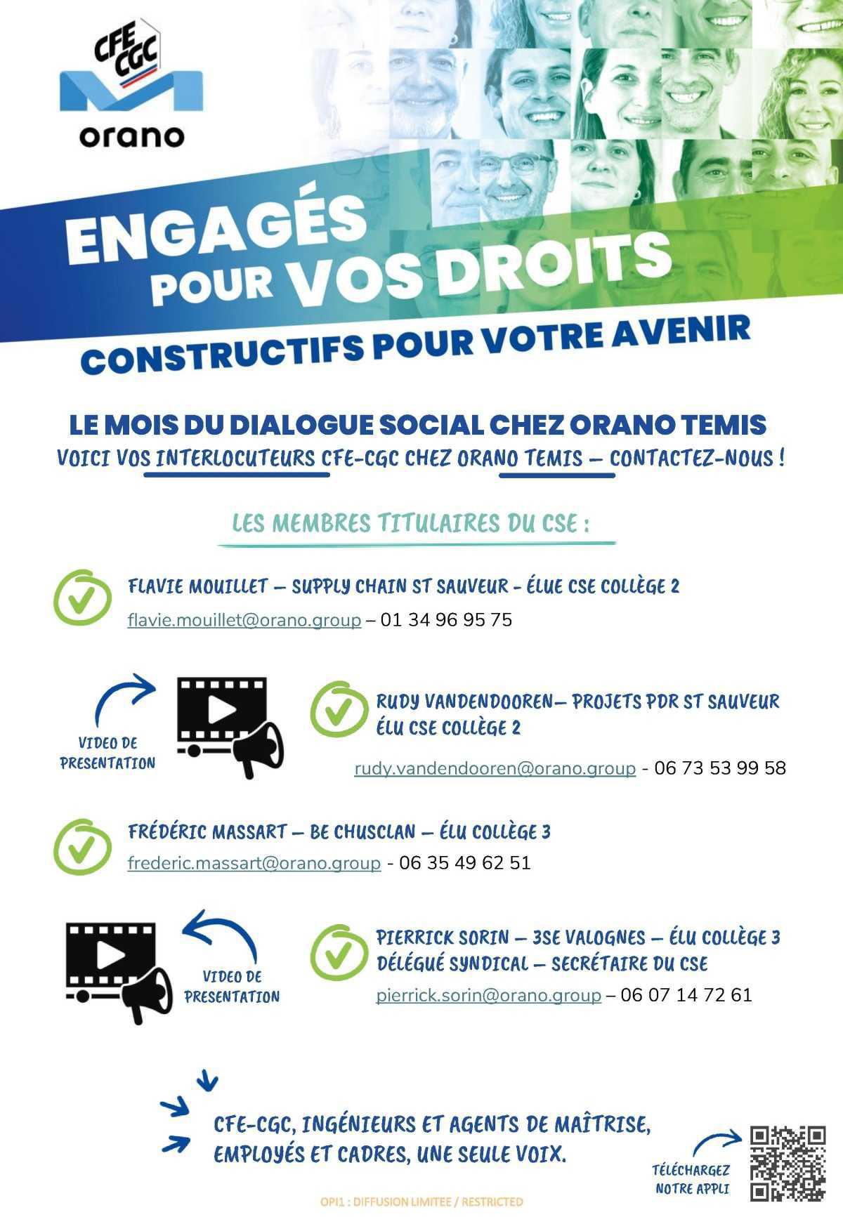 Mois du dialogue social - Les élus CFE-CGC chez Orano Temis
