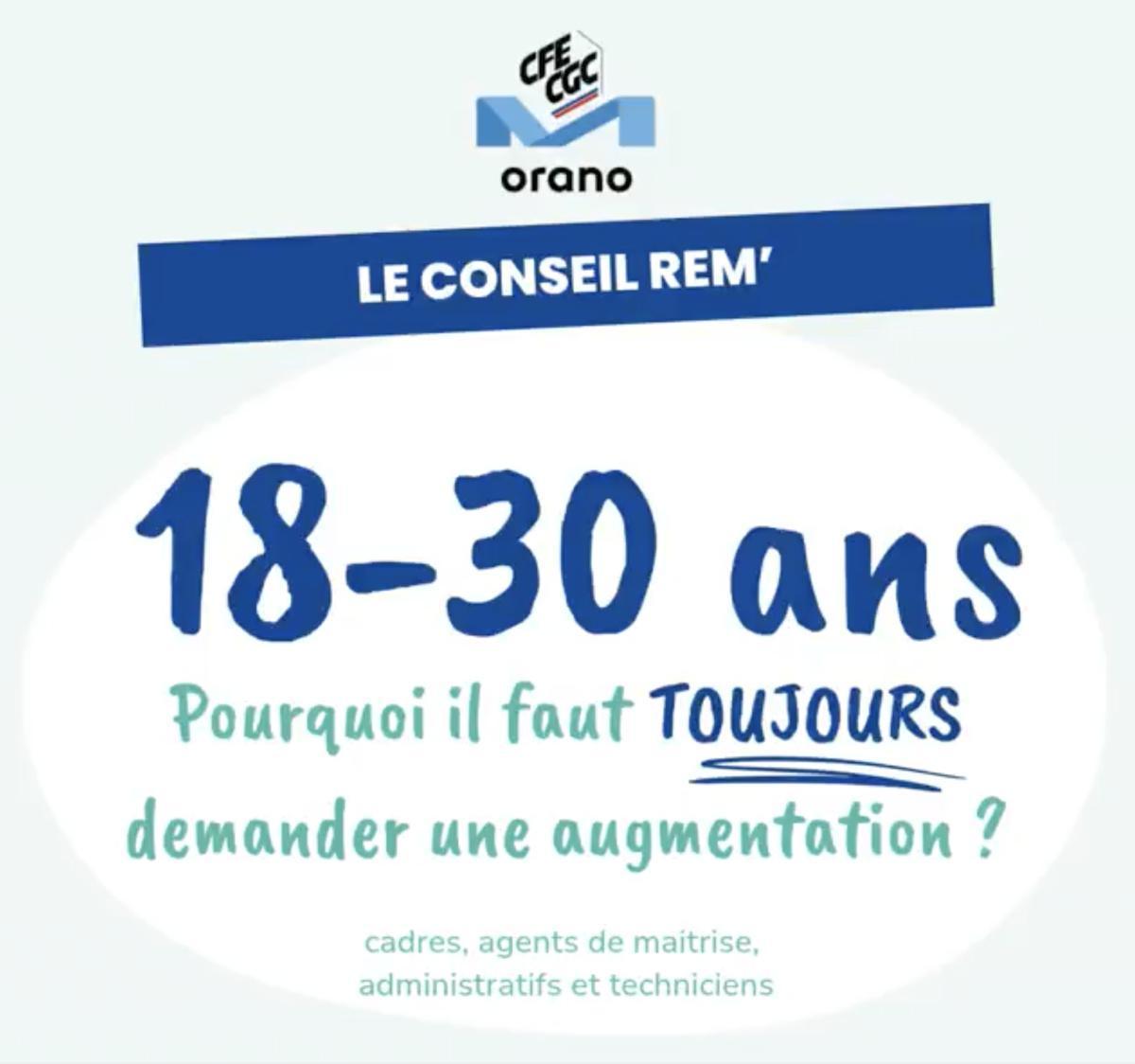 Orano : CFE-CGC, Jeunes actifs : il est temps de valoriser votre potentiel