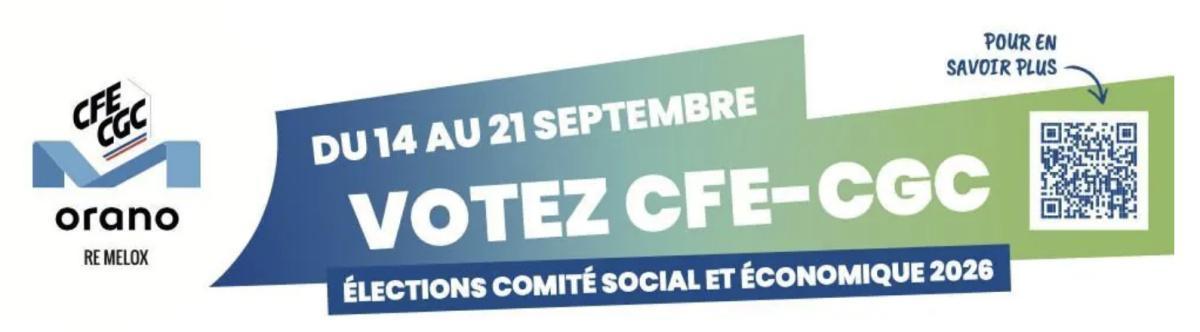 MELOX : 🗳️ Elections CSE MELOX 2026 : 1er propositions CFE-CGC