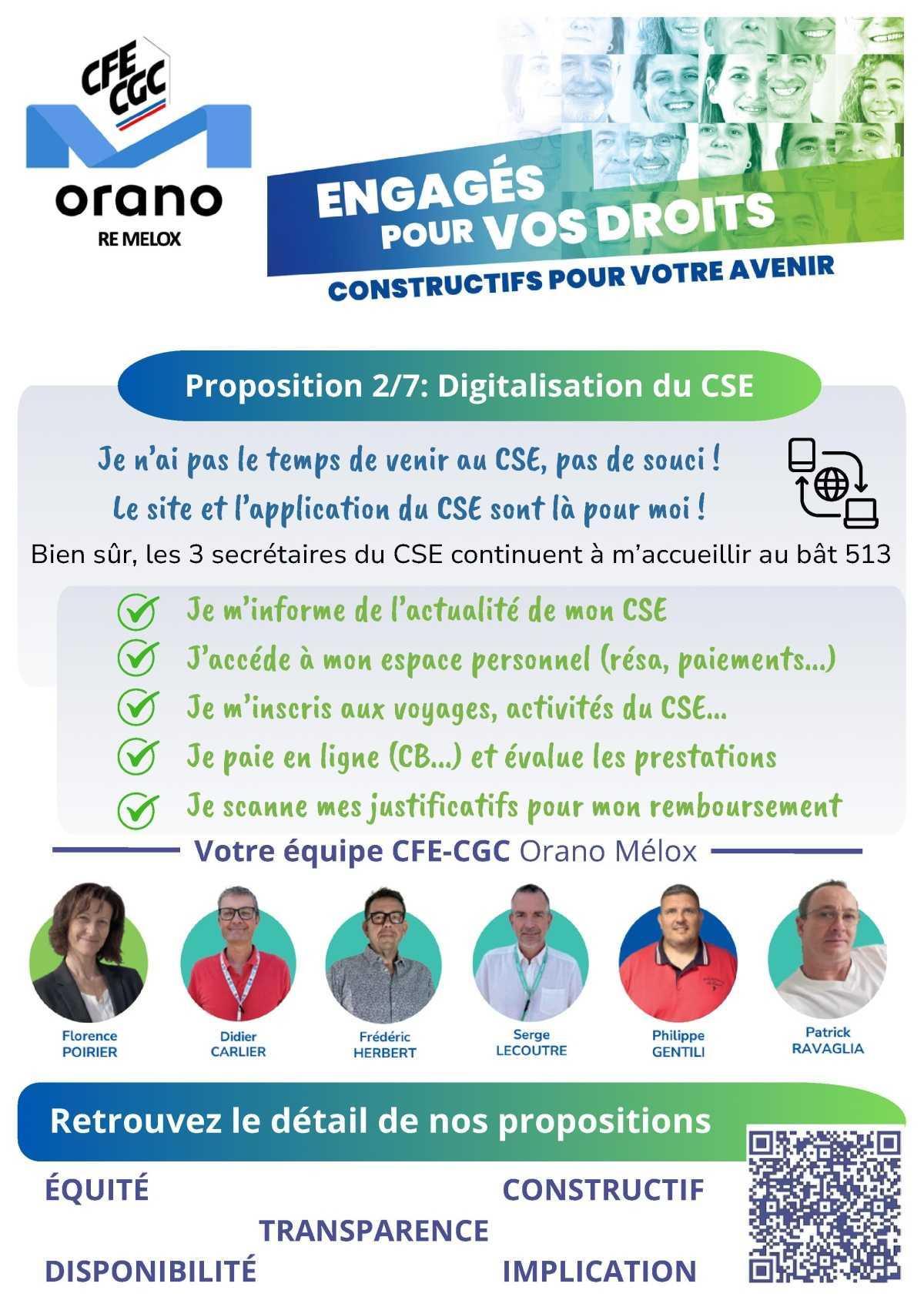 MELOX : 🗳️ Elections CSE MELOX 2026 : 2ième propositions CFE-CGC MELOX : 🗳️ Elections CSE MELOX 2026 : 2ième propositions CFE-CGC